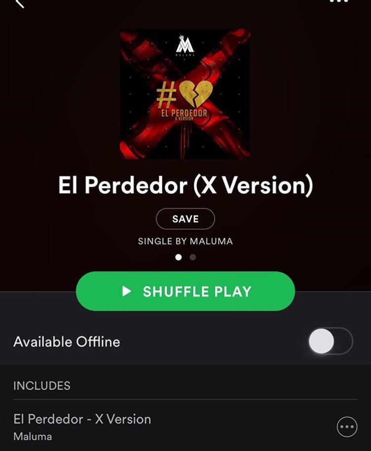MalumaFamilyPue's tweet photo. #Repost @luavision
Escúchala ya en @Spotify: @maluma #ElPerdedor 💔❌ #XVersion. Team#Maluma @sonymusiclatin https://t.co/o9KBtzaC9W