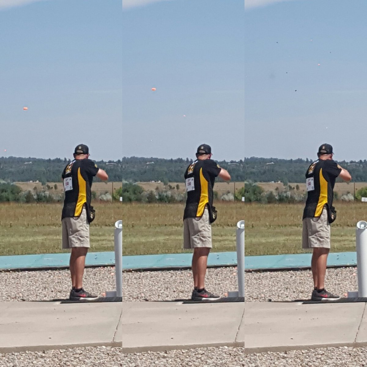 USAShooting's tweet photo. Olympian Glenn Eller showing off his skills at Double Trap! #USASNC16 #SIMOS #shotgun https://t.co/x520EWhbea