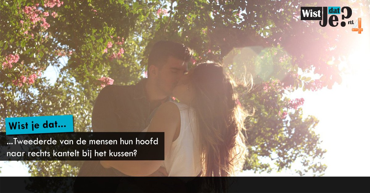 Deze gewoonte is omdat we ons hoofd ook in de baarmoeder al naar rechts kantelden. #WJD #RTL4