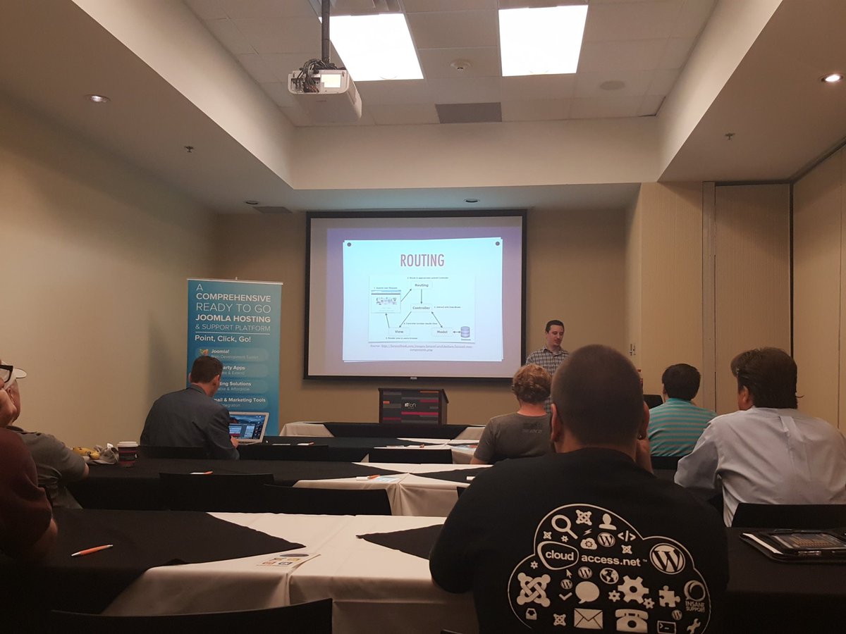 RyanBoog's tweet photo. Building an application within #joomla with Happy Dogger @mbabker #JDAYMN16 https://t.co/iYdiwE3hL8