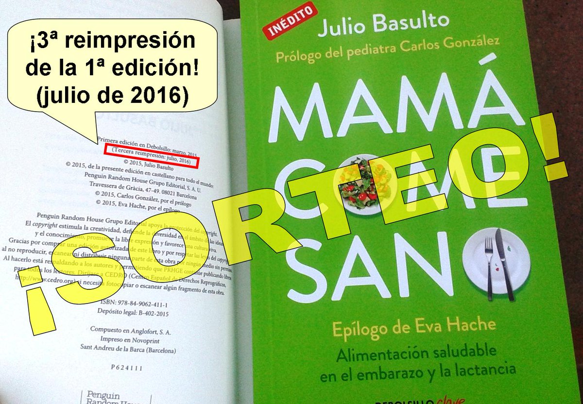 Sorteo un  #MamáComeSano (juliobasulto.com/mama_come_sano/). Haz retweet y sígueme, hasta el 26 de julio de 2016. ¡Suerte!