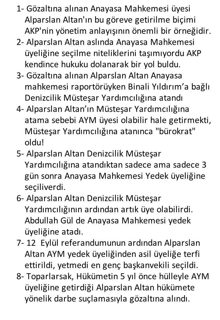 Gözaltına alınan Alparslan Altan'ın nasıl Anayasa Mahkemesi üyesi yapıldığın merak edenlere tivitlerimin toplu hali
