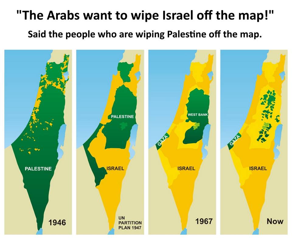 4.8 million Palestinians imprisoned in their own country and 1.7 million Israeli Palestinians under apartheid law.