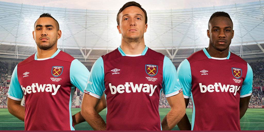 WestHam's tweet image. Your 2016/17 @Umbro home kit! ➡️ wes.hm/HomeKit1617 #WHUFC #HomeOfHeroes