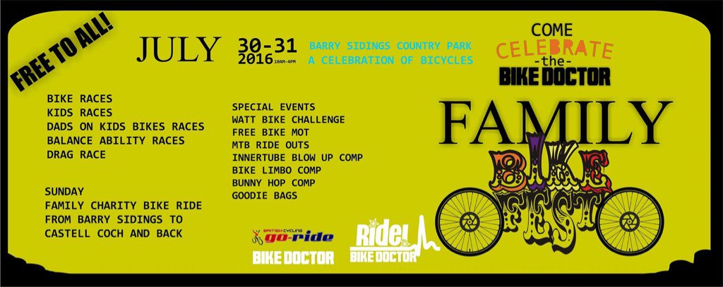 Family bike fest End of the month fun for all the family with events on sat Charity ride on sun #barrysidings
