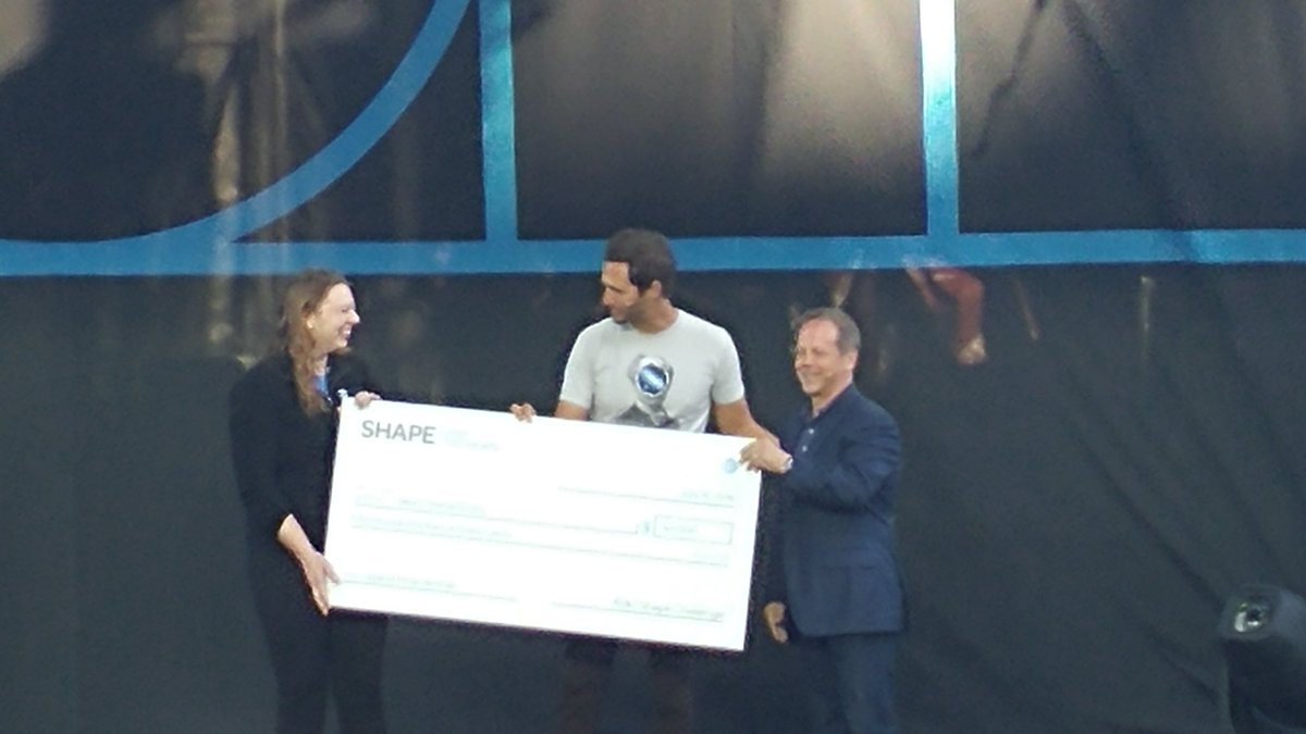 edschmit2's tweet photo. Congratulations to the #ATTShapeChallenge #winner Energy Intelligence with check from Jeff Bradley https://t.co/9Mak5GzJE1