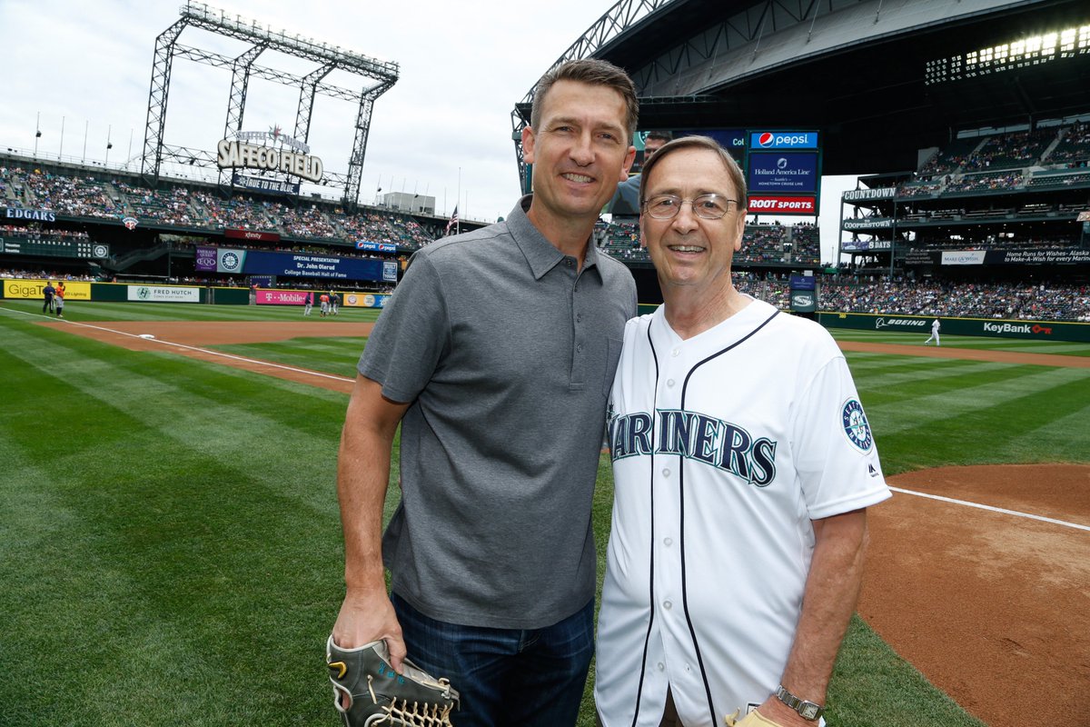 Seattle Mariners on X: Father and son. John Olerud and Dr. John Olerud Sr.  at the ballpark as Sr. threw out the first pitch. #OleOleOleOle   / X