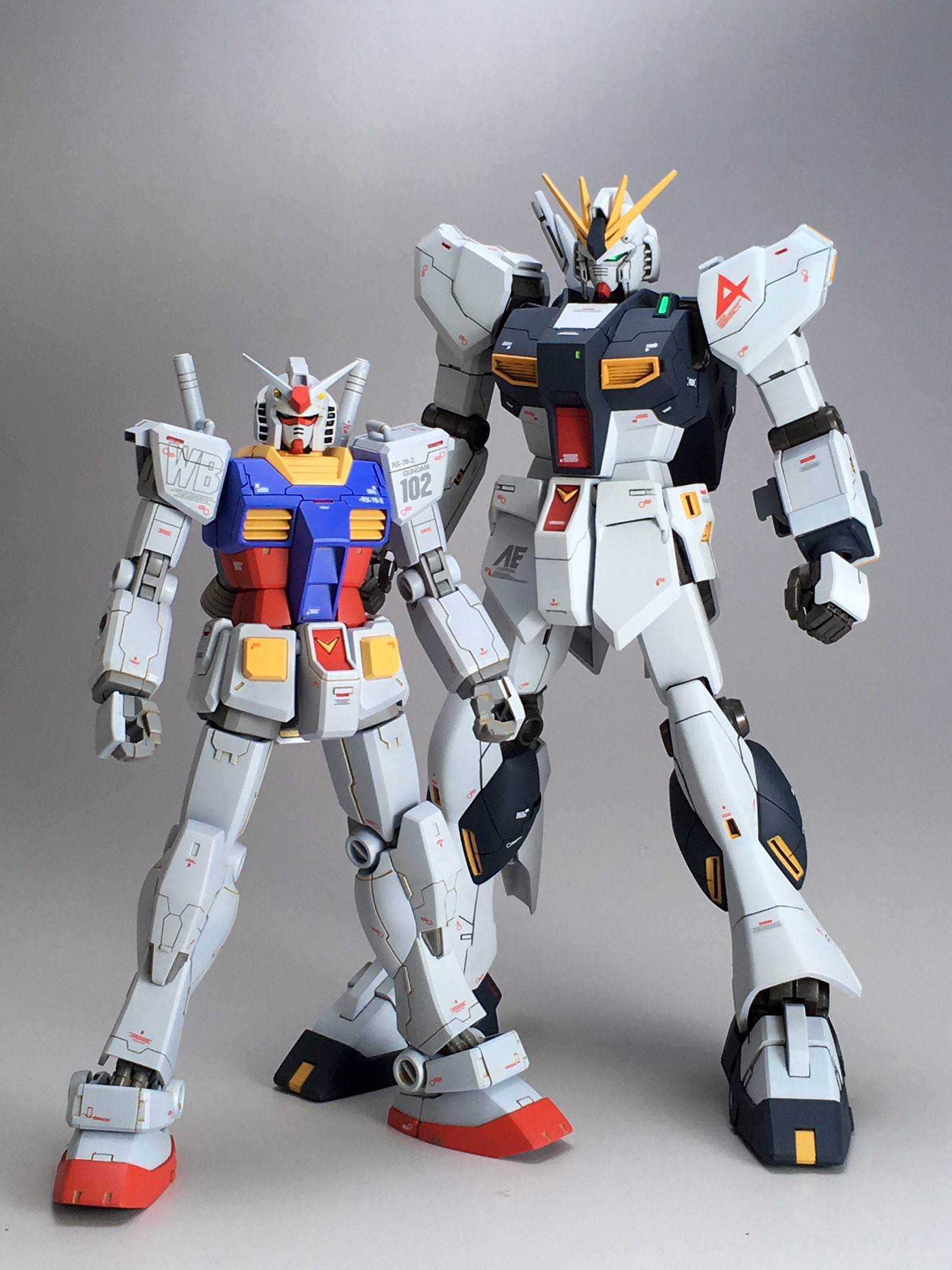 キルドレもでら Hgucガンダム Hgucnガンダム アムロ搭乗機です 見比べると同じスケールでもnガンダムのデカさが目立ちますね ﾟwﾟ ﾉホントhgucでディジェが出ないかなぁ ガンプラ T Co Mwupyotw9o Twitter
