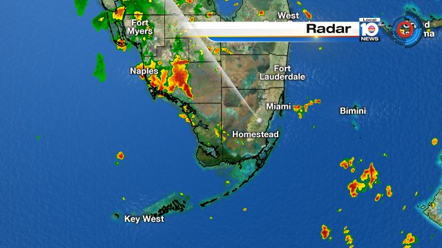 Strong storms on the west coast, but a few showers not out of the question for east coast this eveing. @TrentAricTV https://t.co/ub8RW7jlgq