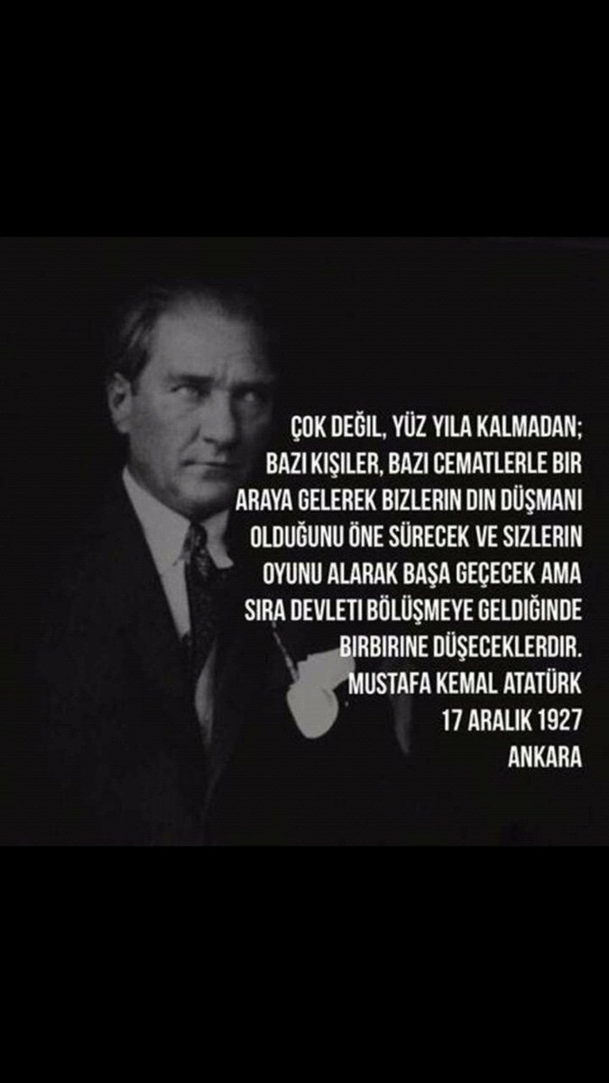 Dr.Uyarı; 'Günde bir veya birkaç kez  #MustafaKemalAtatürk 'ün 
Resmine Bakın Söylemlerini Okuyun Sağlığa iyi gelir.