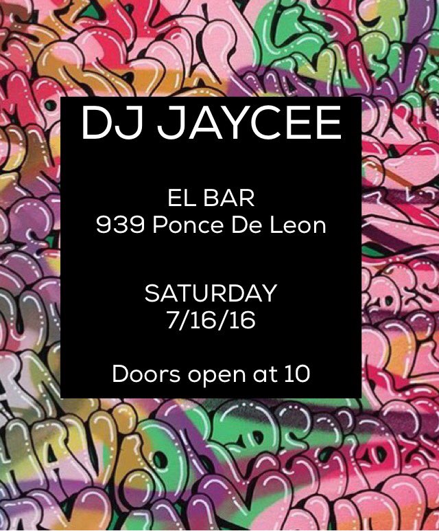 ElBarATL's tweet photo. Tonight dance tonight with @DJJaycee starting at 10 | Art by @SNORTTHIS https://t.co/QkTscKSz0p