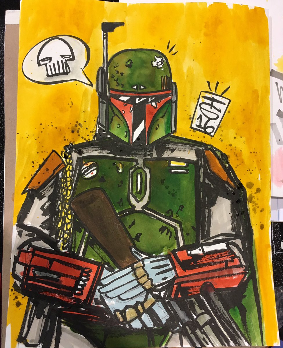 A #BobaFett sketch: