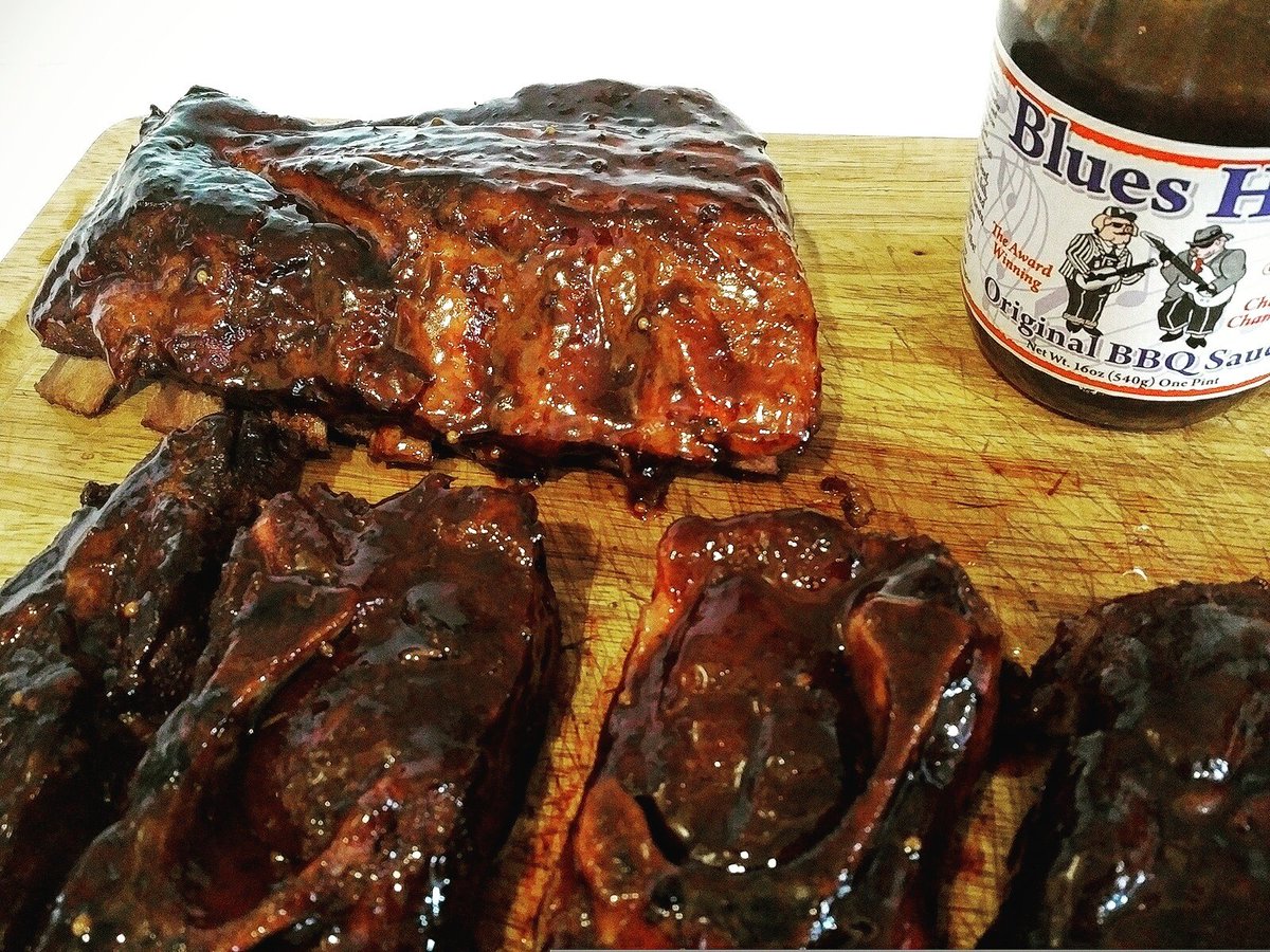 Pretty happy with the these. #BBQ #Grilling #ribs #BabyBackRibs #countrystyleribs  #blueshog #tequilabarrel
