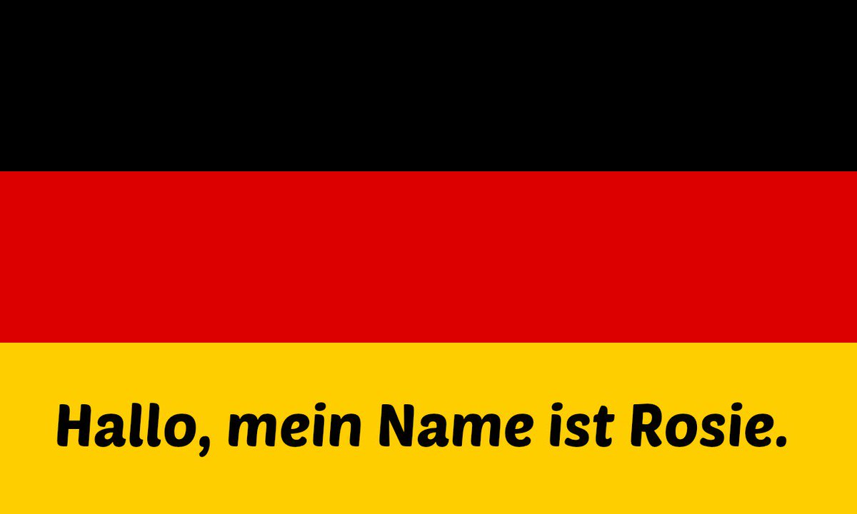 JRPokrandt's tweet photo. Daily Create - My introduction to German!  Hallo, mein Name ist Rosie.
#ds106 #ilt5340 #tdc1651 https://t.co/RLQQjSeOX6