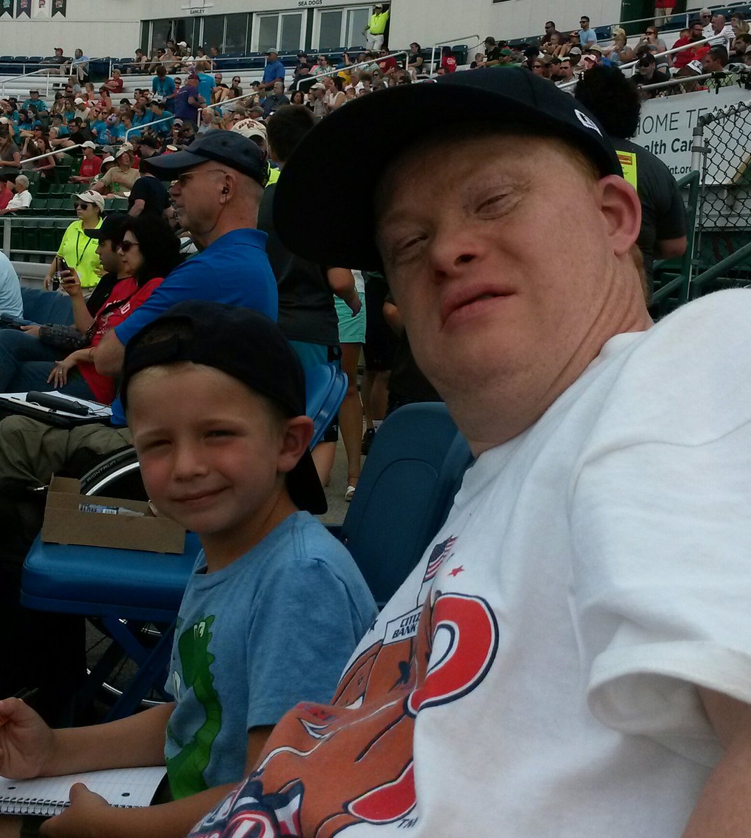 These two are having a great time <a href="/PortlandSeaDogs/">Portland Sea Dogs</a>!