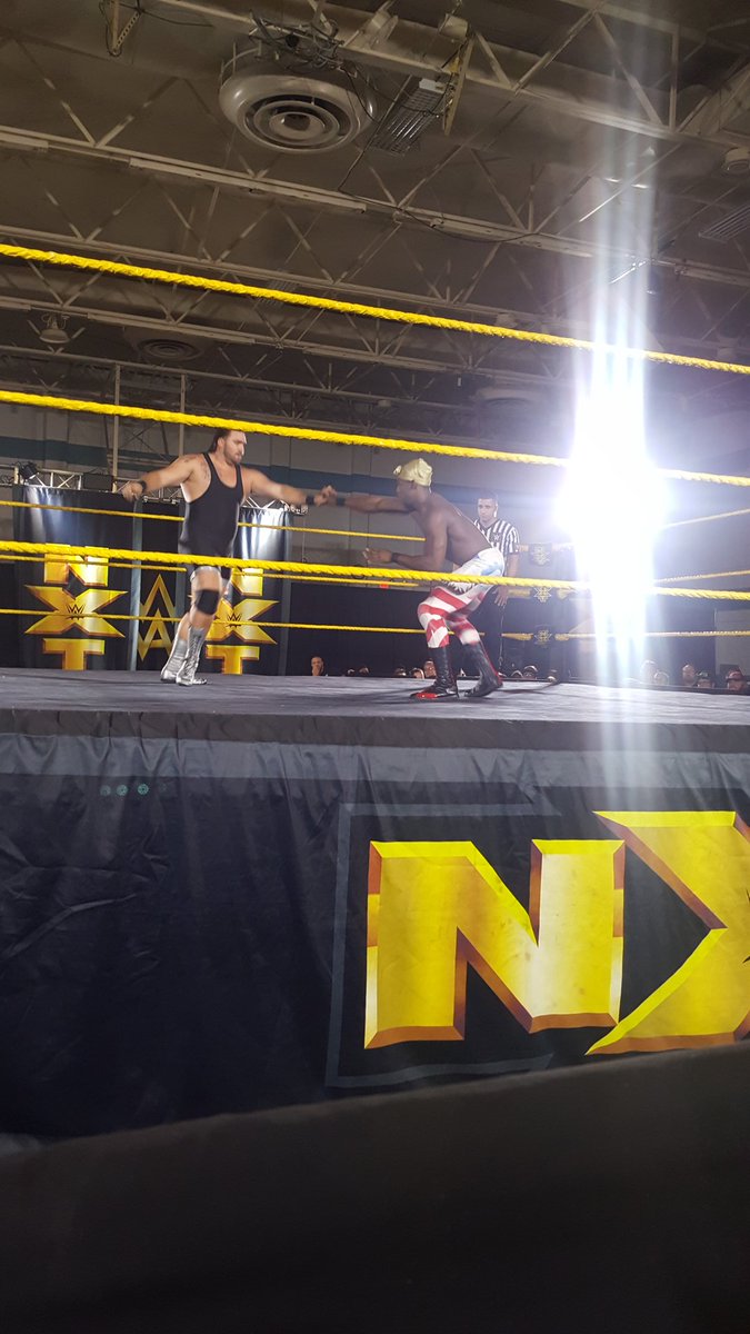 RobertBirdwell's tweet photo. Nxt what is that thing on Patrick head #NXTLargo https://t.co/NvzR59HsMO