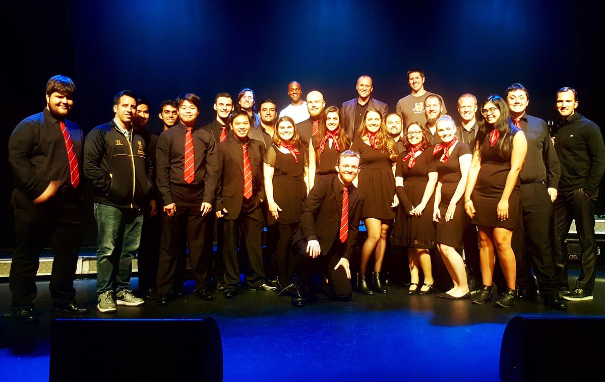 On Friday night #AUSACA finalists <a href="/serotoninsings/">Serotonin A Cappella</a> enjoyed their prize of a meet&amp;greet w <a href="/SNCmusic/">Straight No Chaser</a>! #acappella