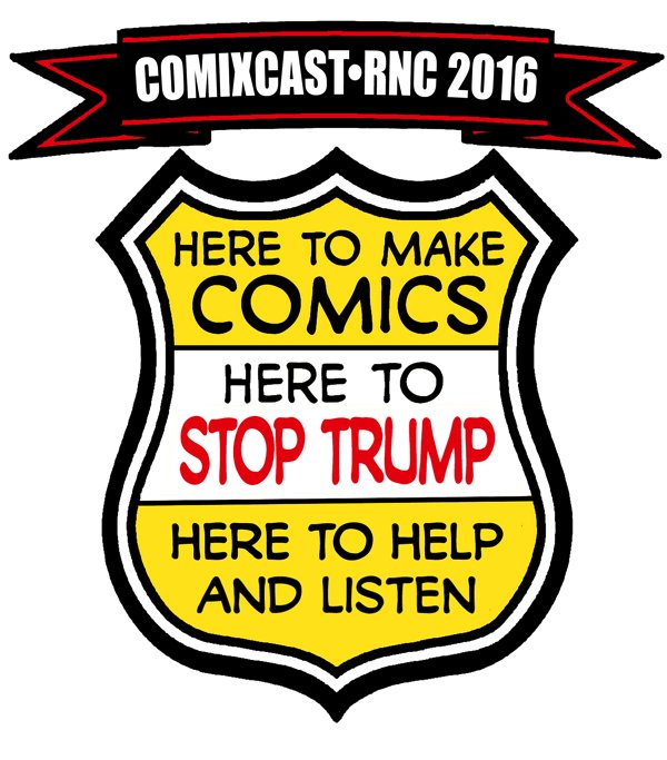 TonyPuryear's tweet photo. .@CBR Myself along w/ @Dieslfunk & @mdabaie will be @Comixcastdotcom protesting the #RNC w/ art. #Comixcast https://t.co/FRVvgPzW42