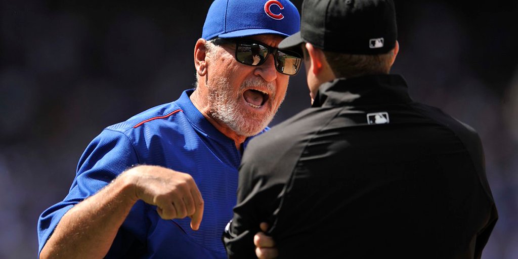 theScore's tweet photo. MLB says managers need to cool it on arguing. https://t.co/Yzk10dt6Aa https://t.co/9G38epDKfc