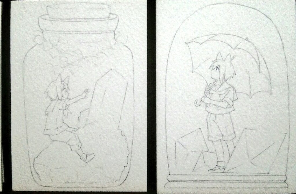 輝石展ATC
携帯カメラのレンズが傷ついていて綺麗に撮れず(>-<*)これから塗ります🎨
#ガチ制作会 