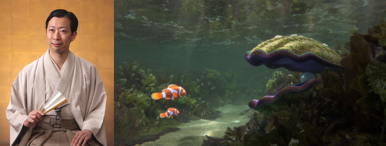 ディズニー スタジオ On Twitter 江戸前 なシャコガイ 登場 ファインディングドリー で 噺家 古今亭菊之丞さんが おしゃべりシャコガイ役で声優に初挑戦 字幕版では クラッシュと同じアンドリュー スタントン監督が声優を担当 Https T Co