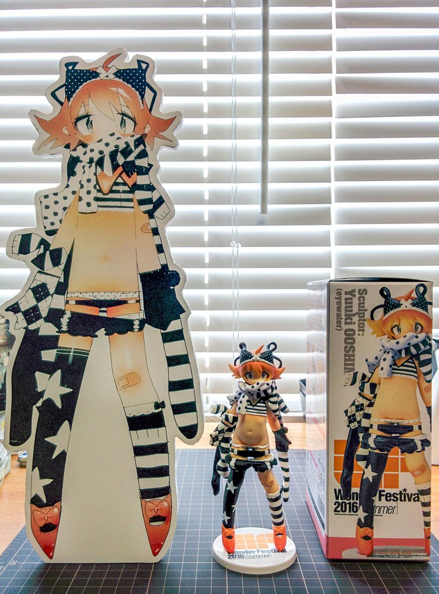 TAQROデザインのワンフェス表紙絵フィギュア、ワンダちゃんを会場で