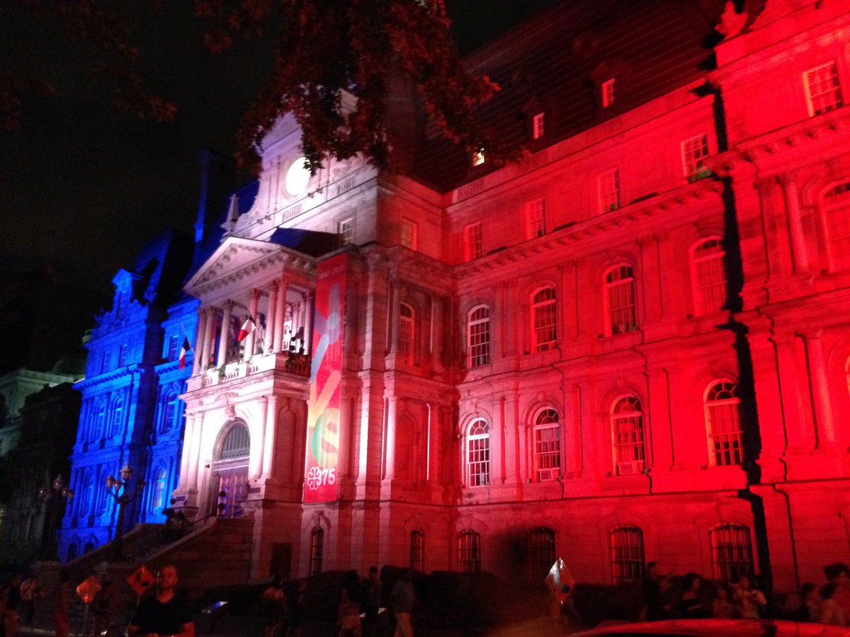 Roland Paris On Twitter Montreal City Hall In Colours Of - 
