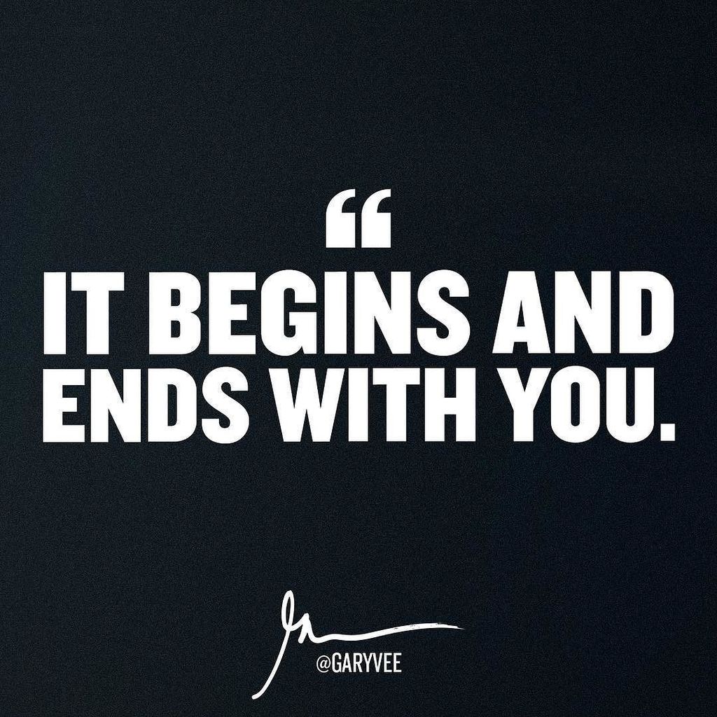 garyvee's tweet photo. No one else's fault .... Your victory https://t.co/JpoGSmTss3 https://t.co/ZsajzFh153