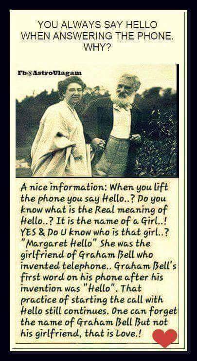HenrySebit's tweet image. Why we do say hello when answering a phone call.