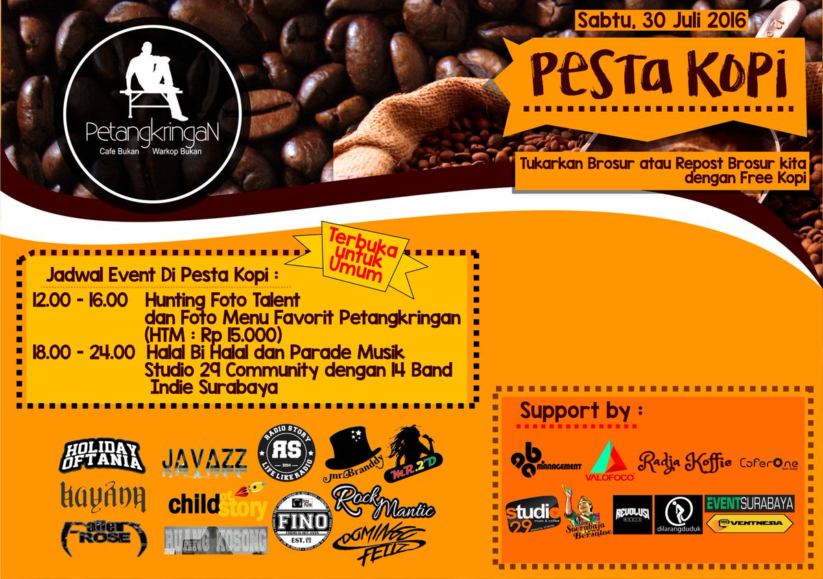 Halal bi Halal &amp; Coffee Party Sabtu,30Juli at Petangkringan Cafe|Terbuka Untuk Umum