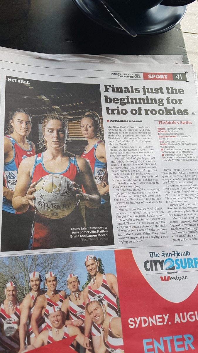 SharniNorder's tweet photo. @sunherald Great pic of our young guns @Asommerville93 Brycey & Loz! #NetballsFuture #TopChicks #ToughAsNails https://t.co/RtnNlBRfRI