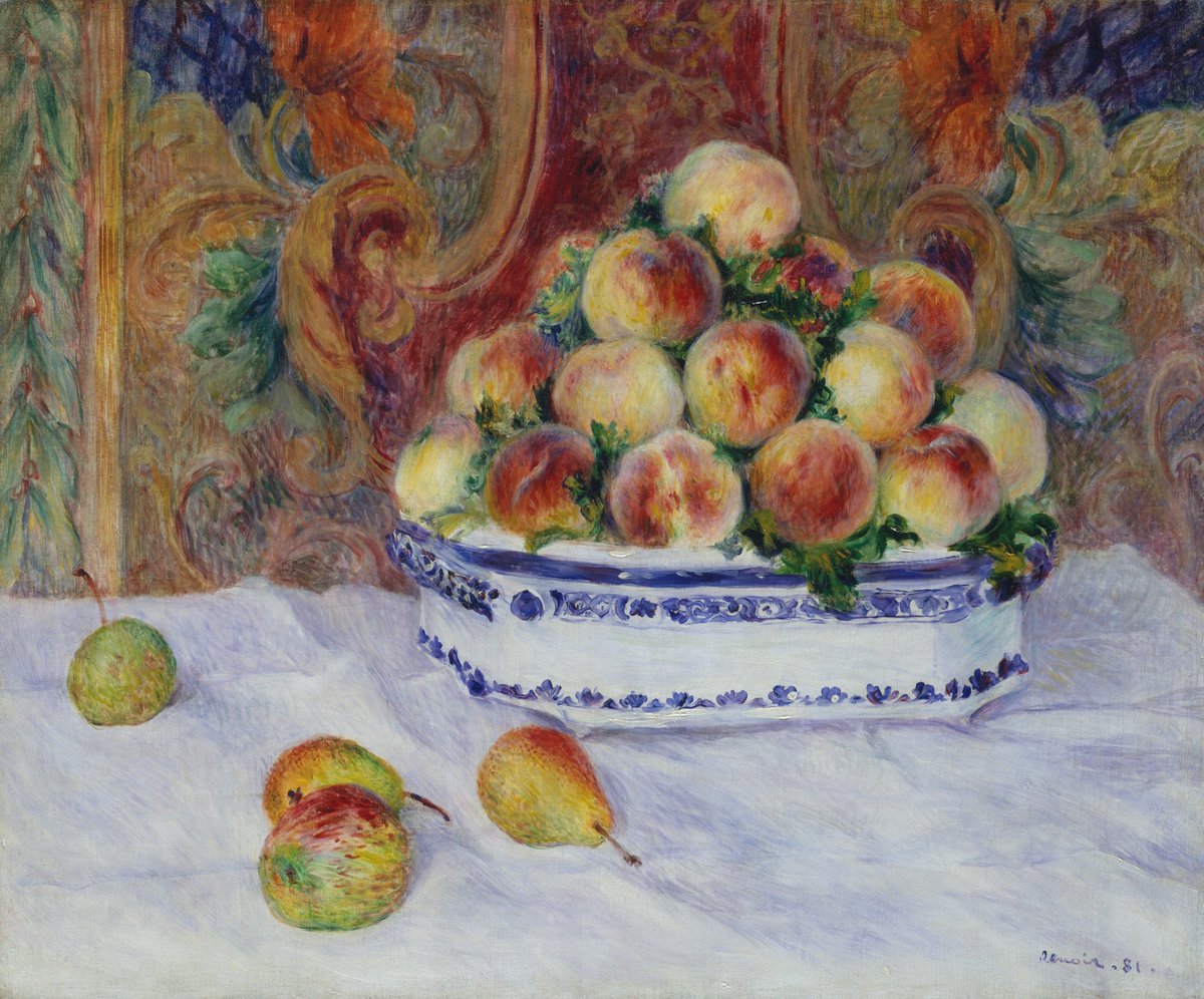 Celebrate #PeachIceCreamDay with this Renoir still life. met.org/28MdlYB
