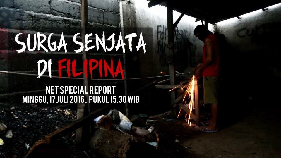 OfficialNETNews's tweet photo. Ada 'Surga Senjata di Filipina' Simak penelusuran Jurnalis NET dari Filipina sore ini! https://t.co/yTQePg5Cm8 https://t.co/6H37awk2AF