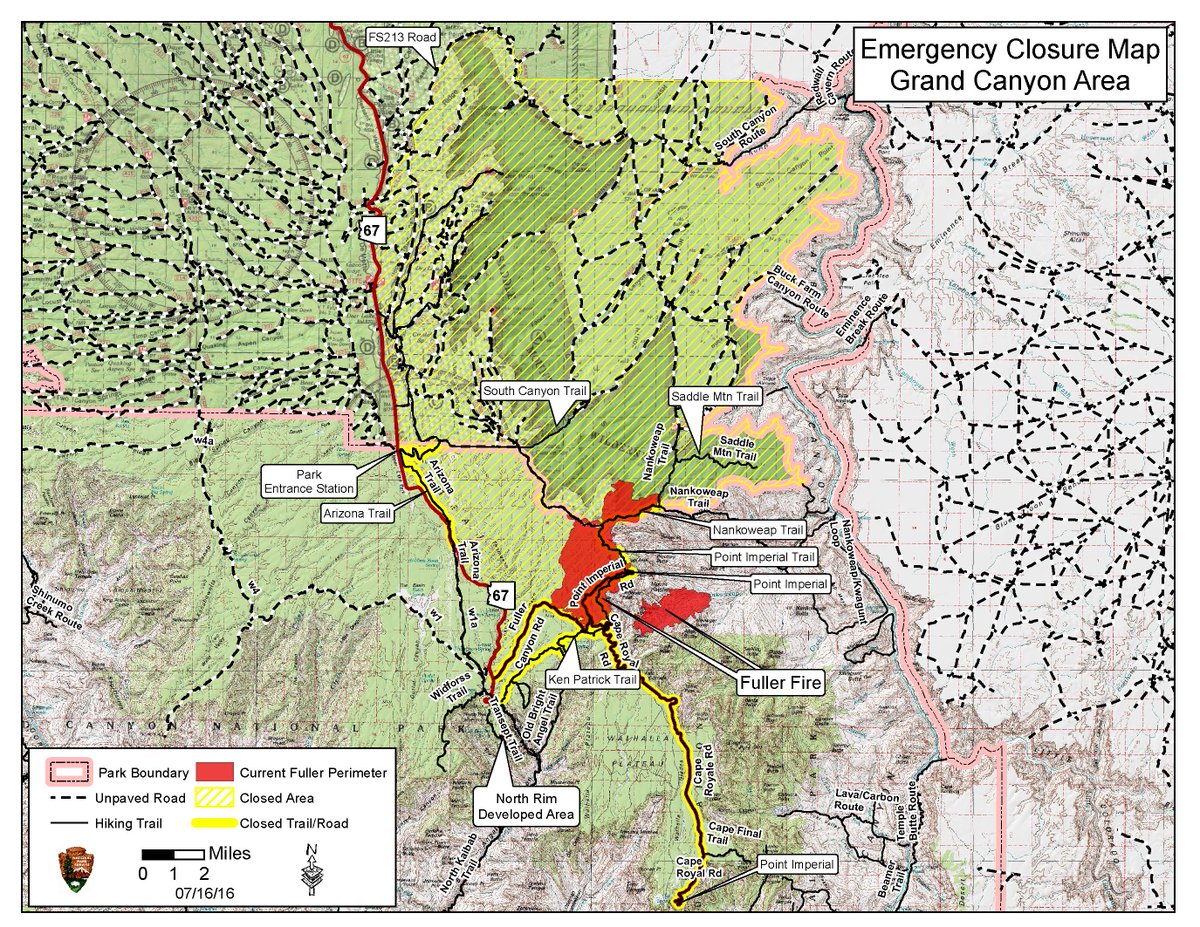 GrandCanyonNPS's tweet image. Rapid fire spread on the #FullerFire due to red flag conditions; Hwy 67 remains open go.usa.gov/xxzqB
