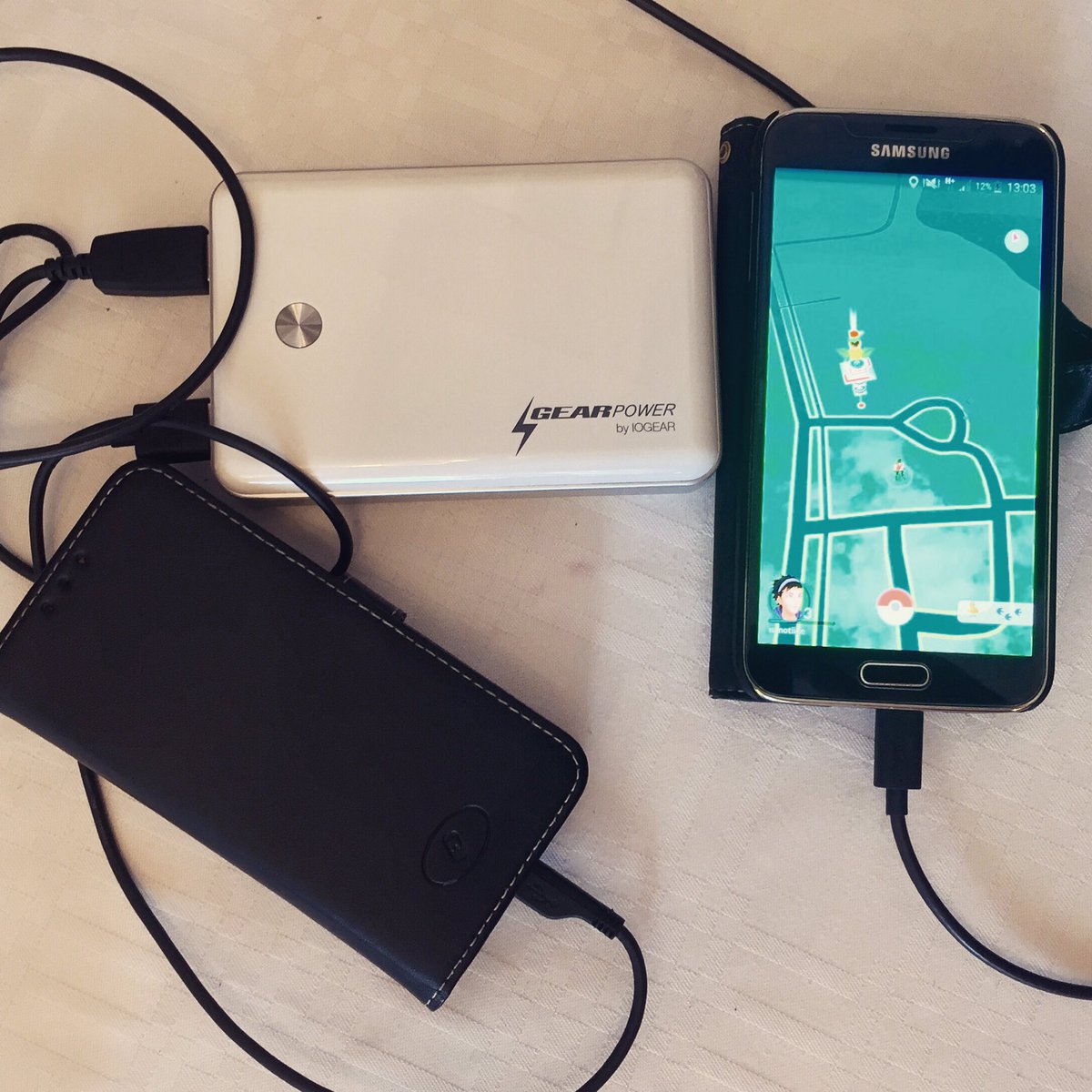 hgavert's tweet photo. Finally some serious need for my 11.000mAh #powerpack #pokemongo #batteryempty already at lunchtime! ๐ https://t.co/W5R0lLv5nY