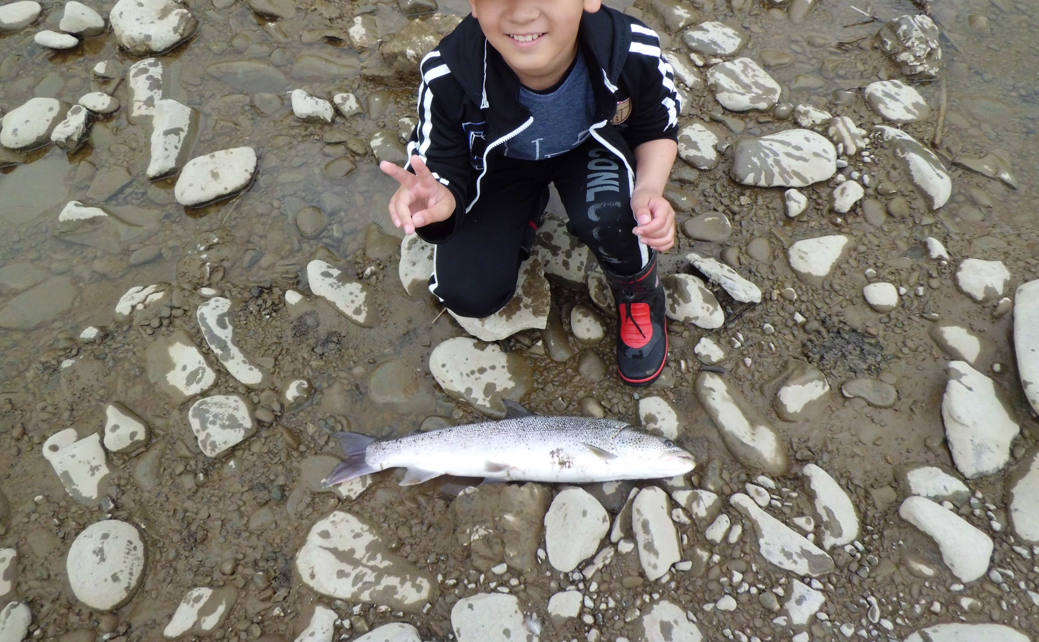 Masashi 幻の魚イトウ釣りに年間数回 子供を連れて行きます 魚が釣れると画像の通り大喜びで最高の笑顔を見せてくれます 北海道伝説の巨大魚を子供と狙う ひとときは感慨深いものがあります でも最近は虫に刺されるのが嫌で行きたがらない 笑
