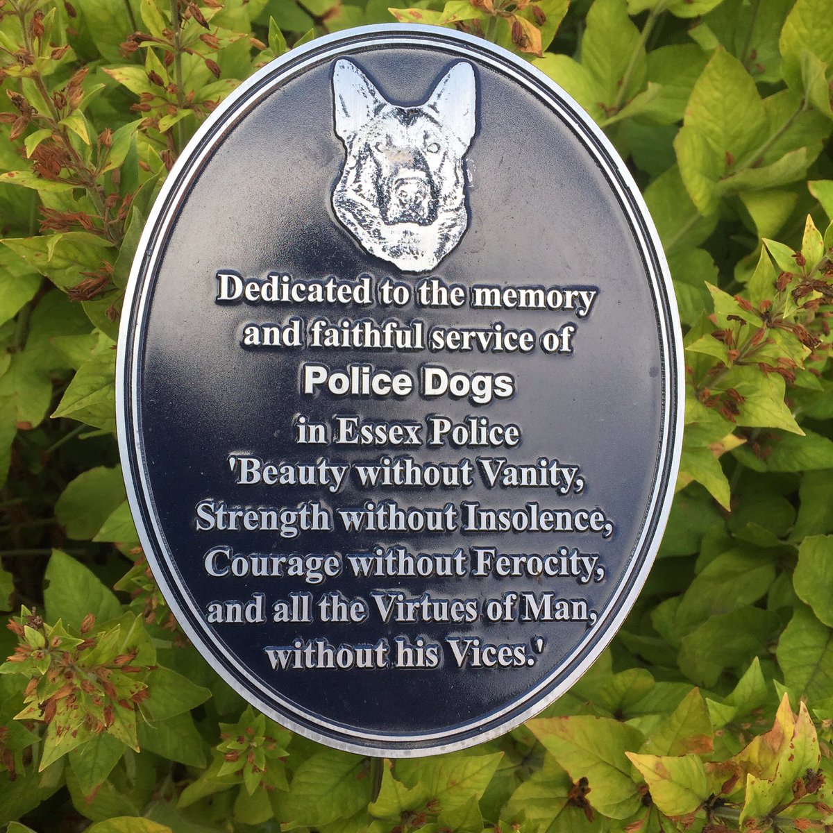 k9 memorial plaque