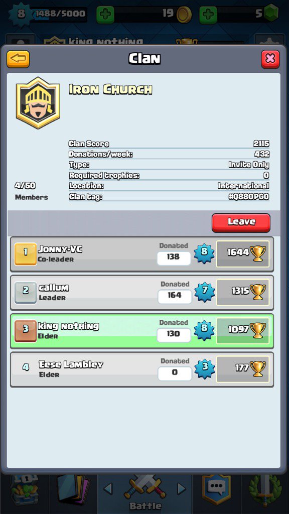 Goodso1Jonathan's tweet image. The iron church good name for a clan