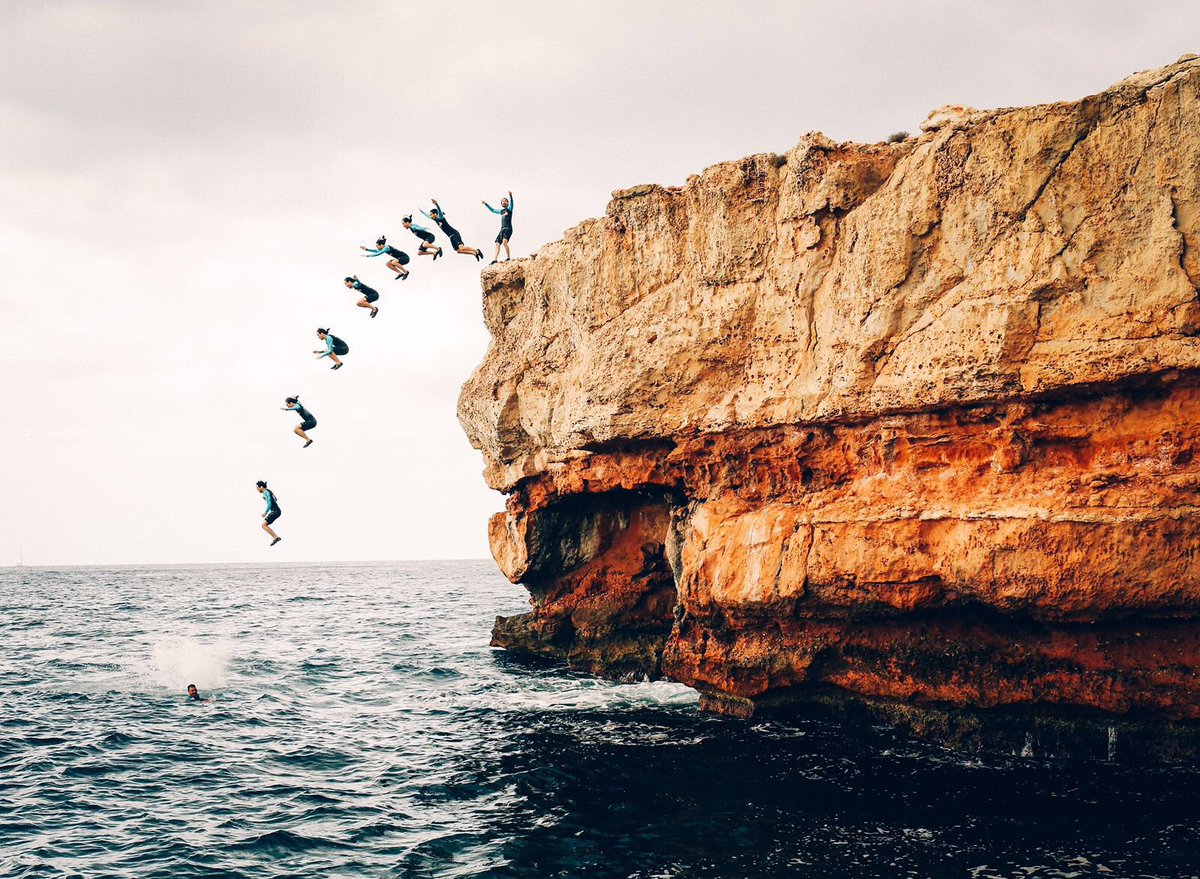 Ibiza Cliff #4 of #10. We climbed this one cuz the view was so epic at the point https://t.co/hY2DADefHg