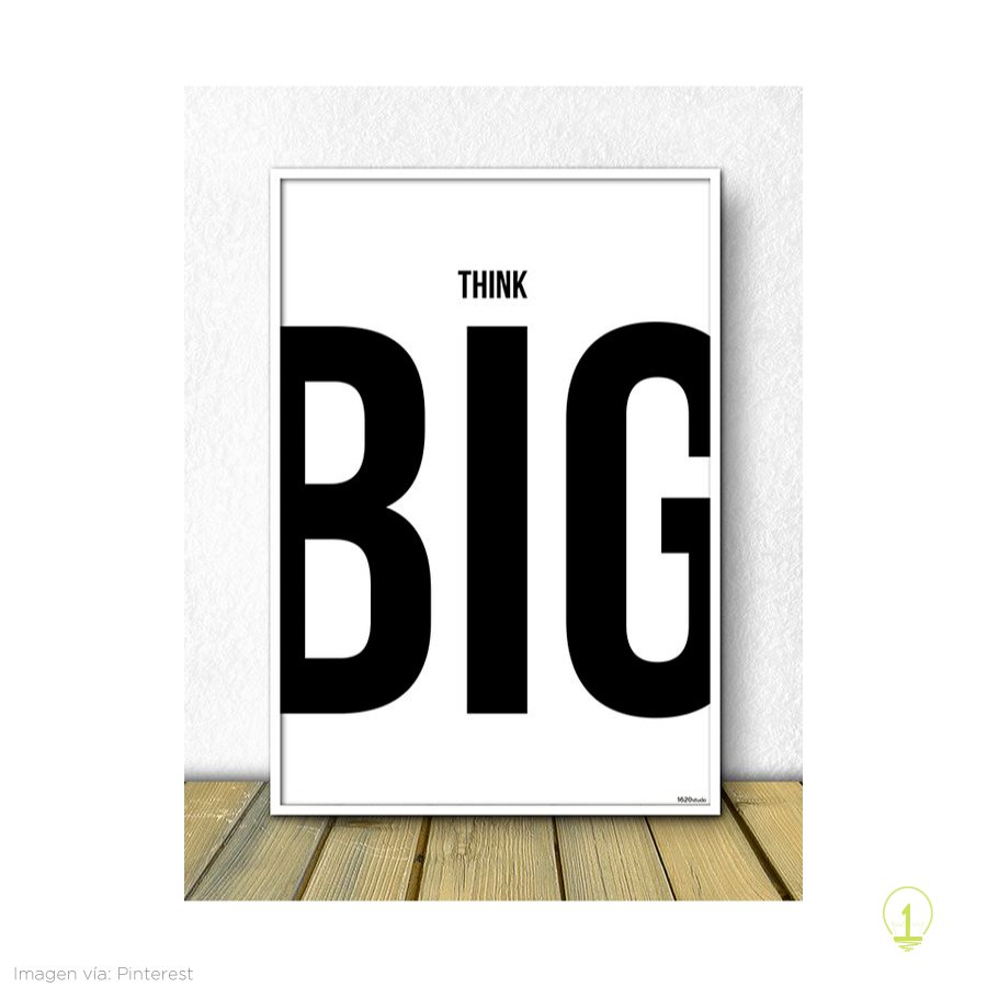 1Optimize's tweet image. Que todo lo que hagas sea en grande