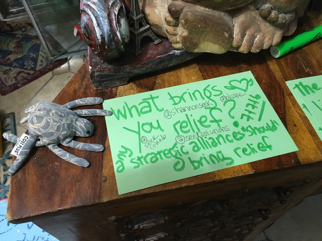 shannonseek's tweet photo. What brings you relief? Strategic alliances 'should' bring relief. #bizdevlove #KitchenSinging https://t.co/gqKaSxmTqb