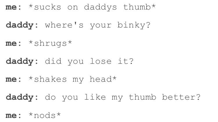 daddy's thumb is always better ✨