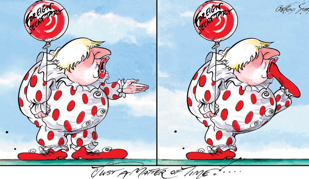 Political Cartoon On Twitter Boris Johnson As Foreign Secretary By Gerald Scarfe Political Cartoon Gallery