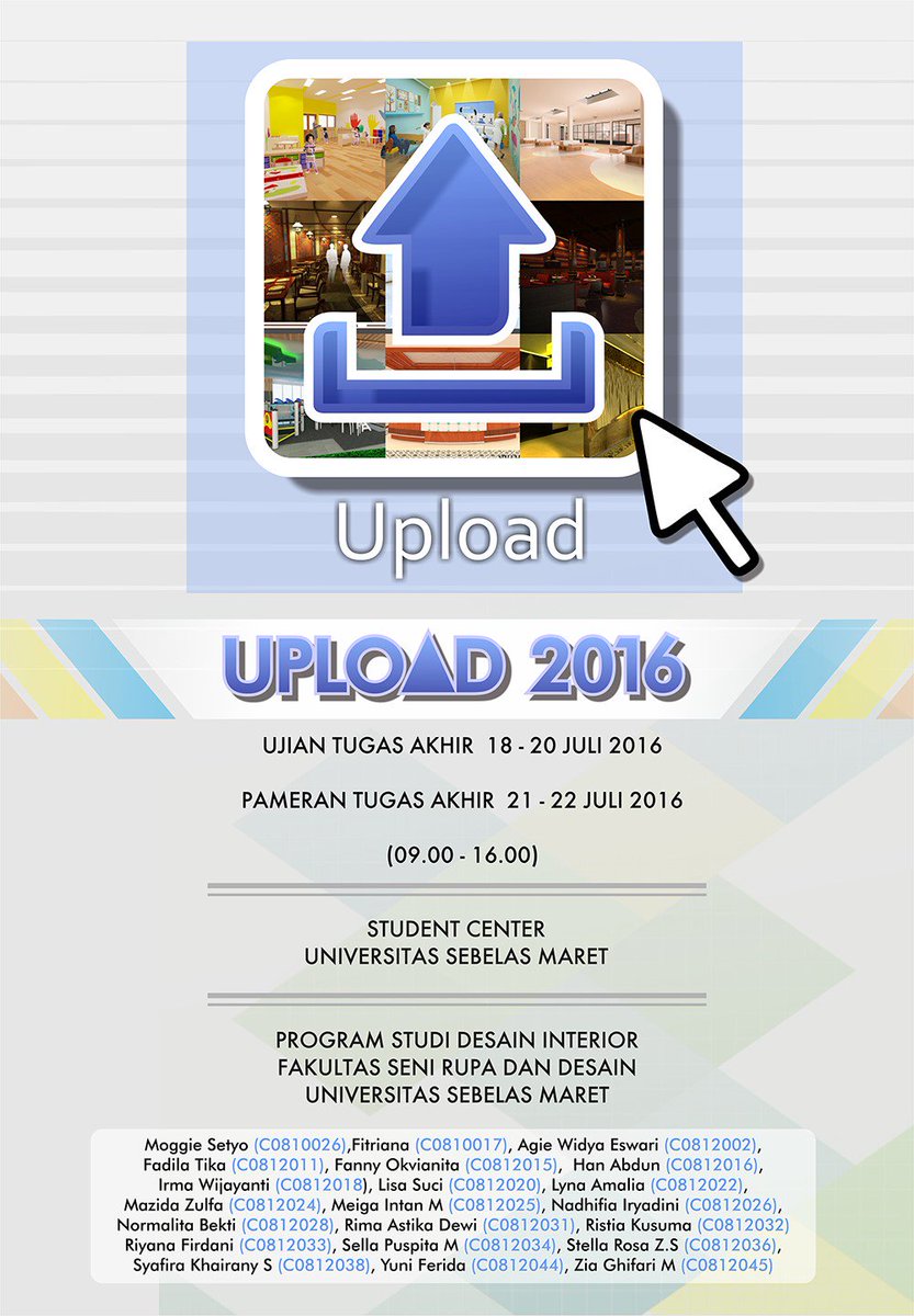 Tahun ini Pameran #UPLOAD2016 dihelat dgn menampilkan 20 lebih karya desain interior! Ramaikan pada 21-22 Juli 2016!
