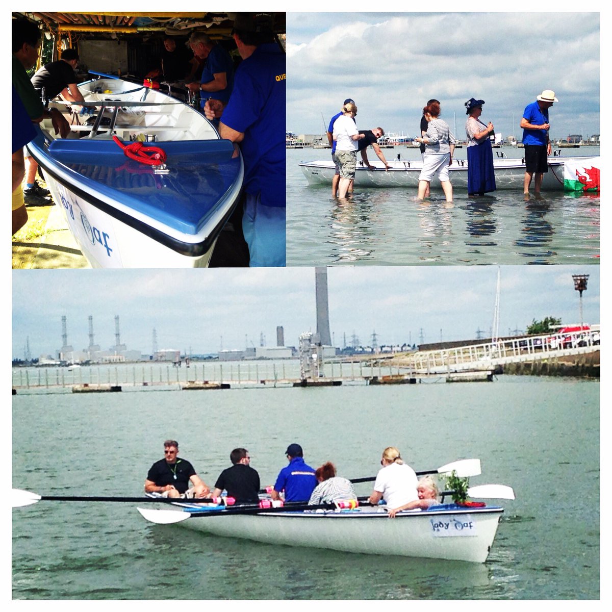 #launch of 'Lady Daf ' #Queenborough #rowing clubs new boat. <a href="/Visit_Swale/">Visit Swale</a> <a href="/VisitKent/">Visit Kent</a> <a href="/ExploreKent/">Explore Kent</a> <a href="/TimesGuardian/">Sheerness Times Guardian</a>