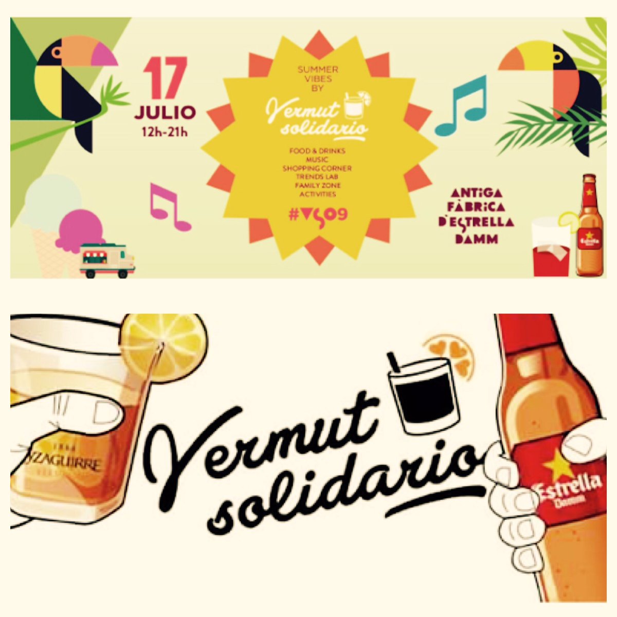 Hoy la #fiesta de la #solidaridad y los #foodtrucks se llama <a href="/VermutSolidario/">Vermut solidario</a> #nonstop hasta las 21h.
