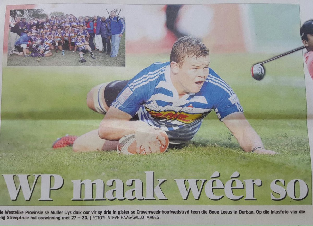 WP maak wéér so. Trots op ons seuns en die res van die WP-span. #GimTrots #WP