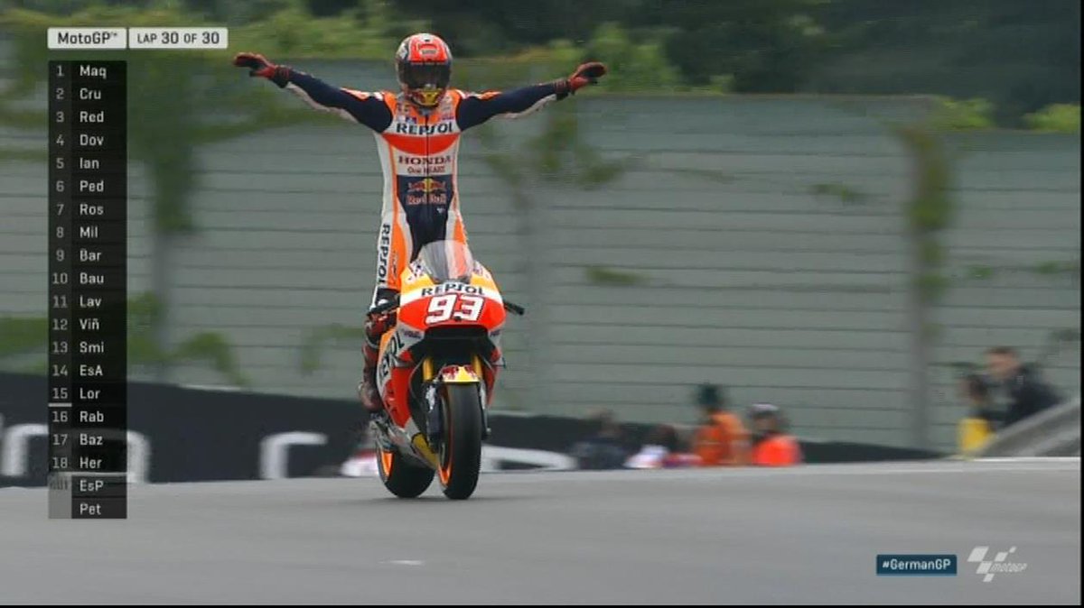 MotoGP: in Germania stravince Marquez, Rossi sbaglia (ancora) e finisce 8°