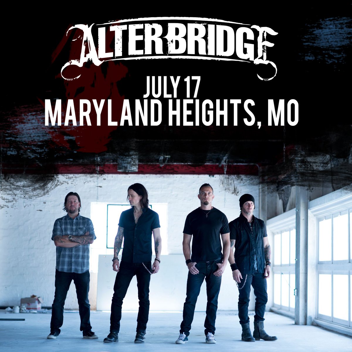 alterbridge's tweet image. Where are we today? Maryland Heights, MO, which is just outside of St. Louis! Get your tickets NOW!
