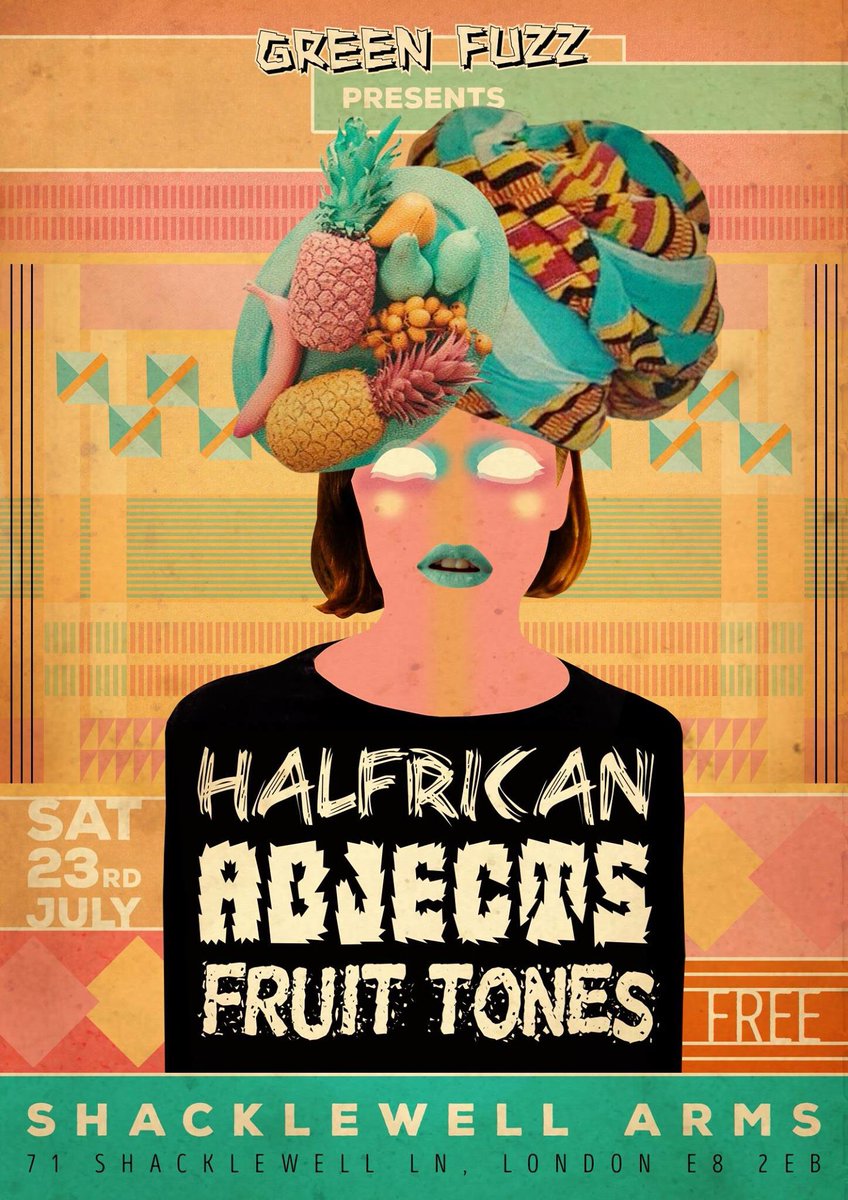abjectsband's tweet image. Coming back next SAT at @ShacklewellArms w/@Halfricannot &amp;amp; @FruitTones bit.ly/29SmUWR